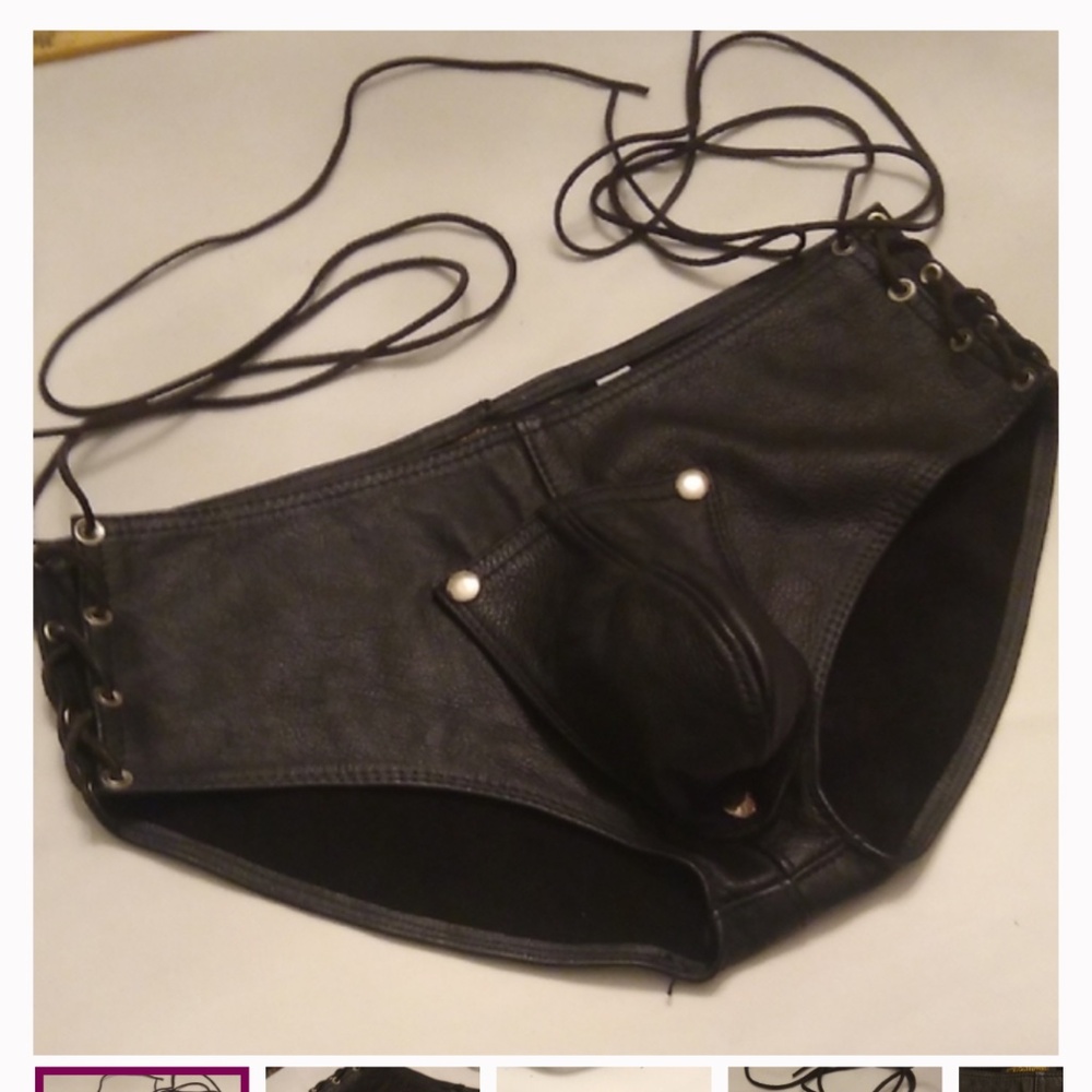 Mens leather  underwear shorts club wear I do not have  I want to purchase